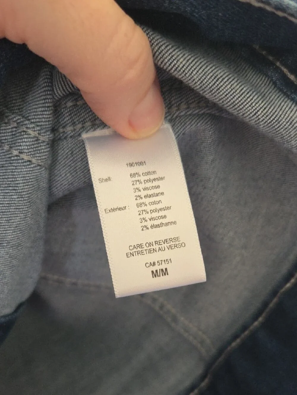 Calvin Klein Navy Denim Jacket (size M) - Picture 6 of 7